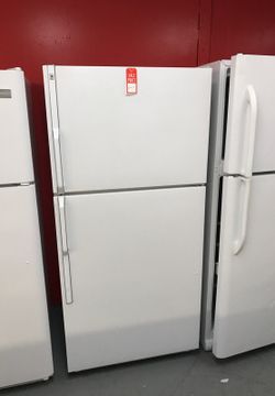 GE 18 cubic top mount refrigerator white