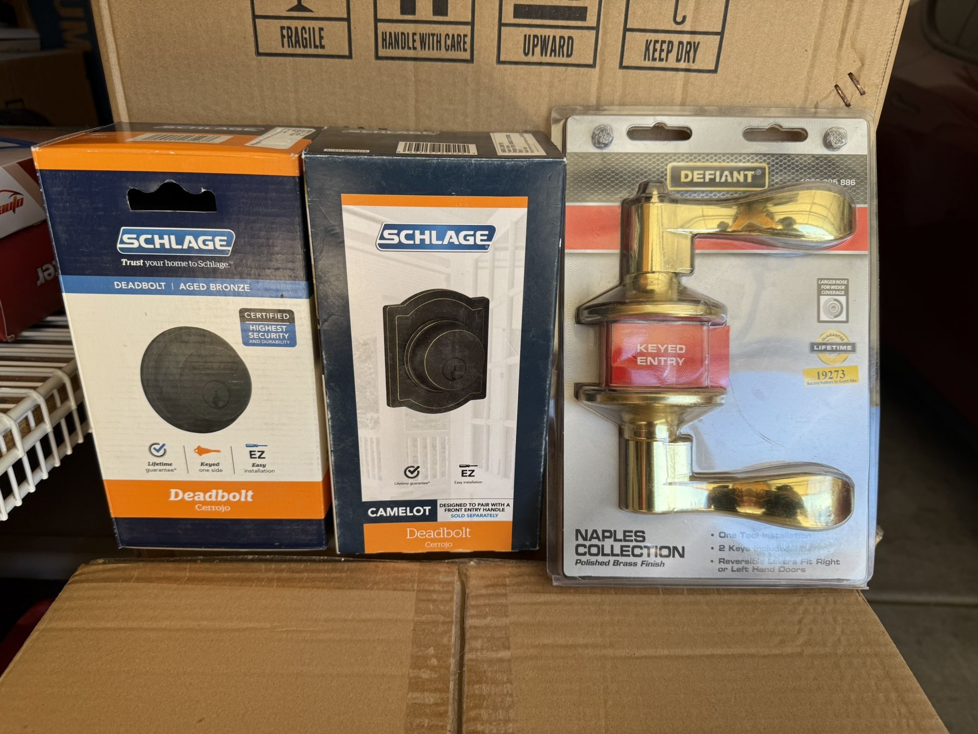 Door handles And deadbolt