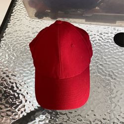 Adult Adjustable Baseball Cap (Red)