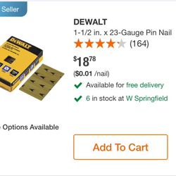 DEWALT 1-1/2 in. × 23-Gauge Pin Nail