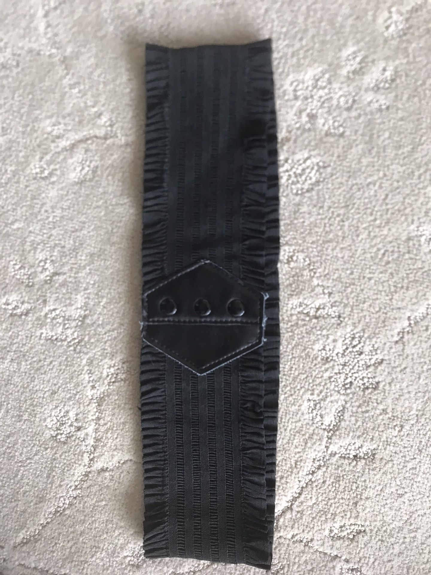 Black Stretchy Ruffle Belt