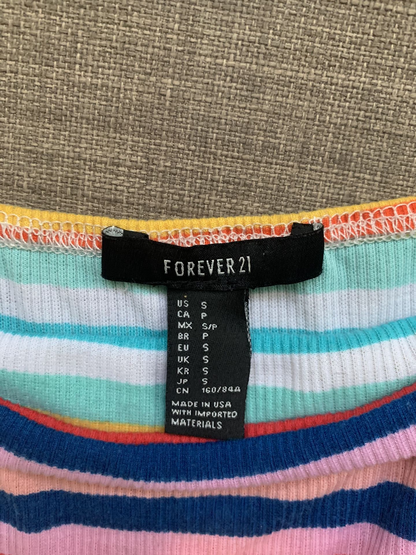 Women’s Rainbow Striped Croptop