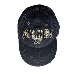 San Francisco black denim baseball cap