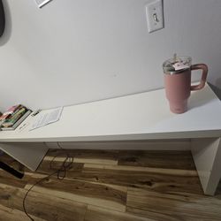 Mobile Computer Desk, Overbed Table With Wheels, 