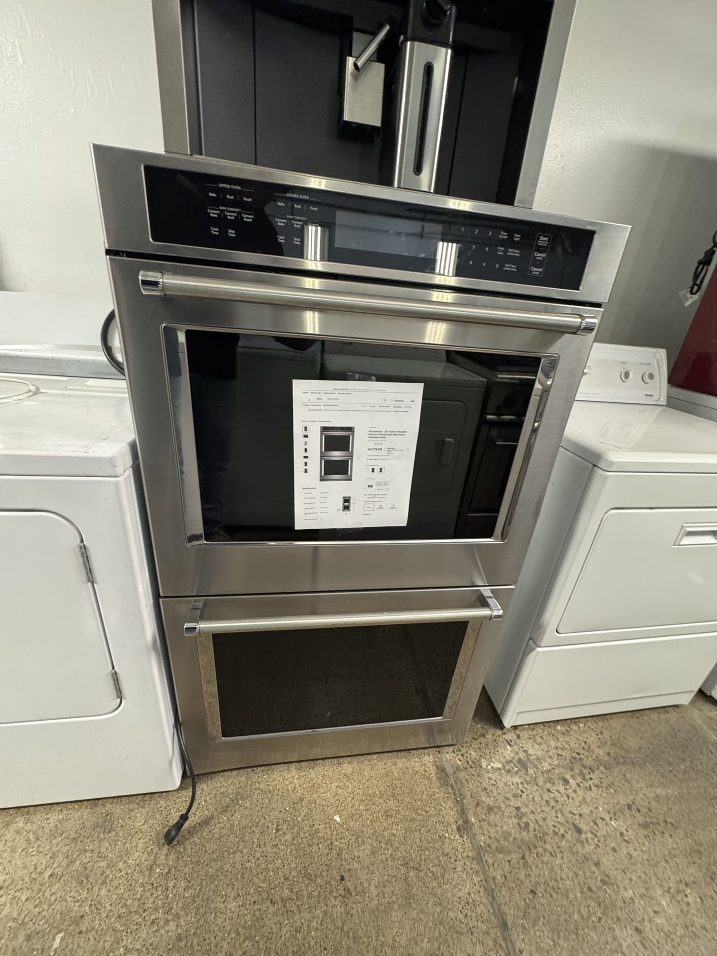 Kitchenaid 30” Double Wall Oven (220volt)