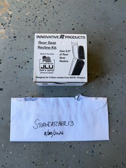 NEW - Rear Seat Recline Kit compatible with Jeep Wrangler JKU/JLU Black Aluminum