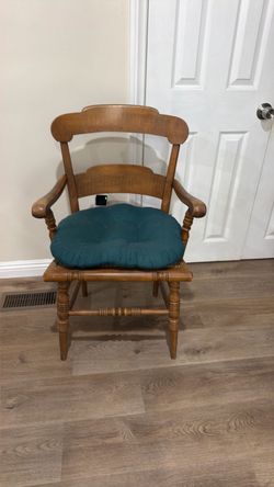 Solid Wood Armchair with Cushion