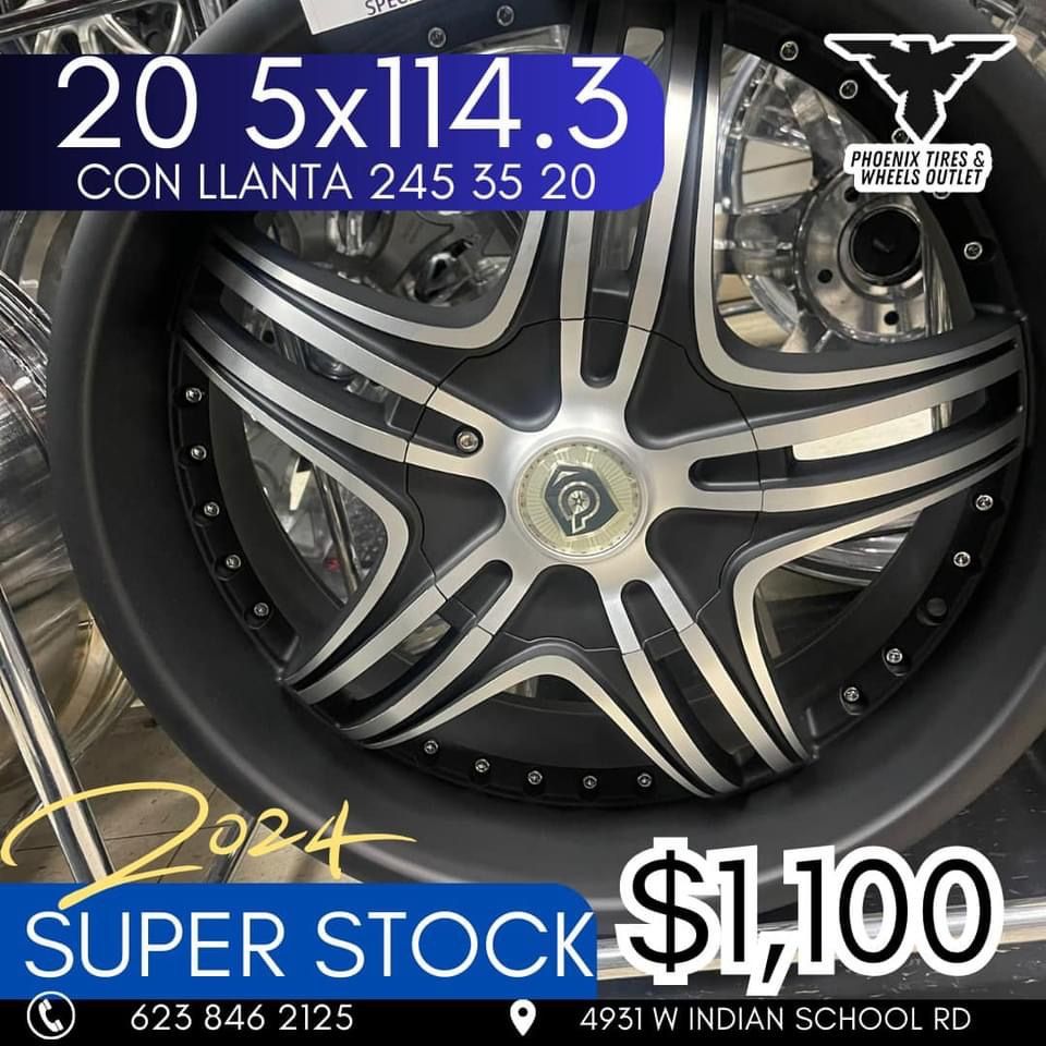 20” WHEELS AND TIRE PACKAGE FOR CARS 623 846 2125 PHOENIX TIRES AND
