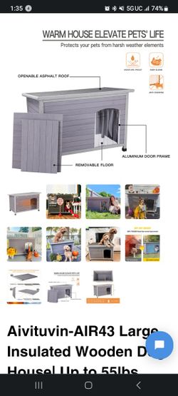 Doghouse With Patio Roof