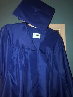 Blue Graduation Can And Gown