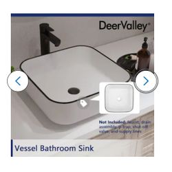 Bathroom Sink  Ceramic/porcelain  White 