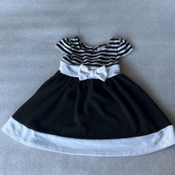 Toddler Dress Black And White Size 2T