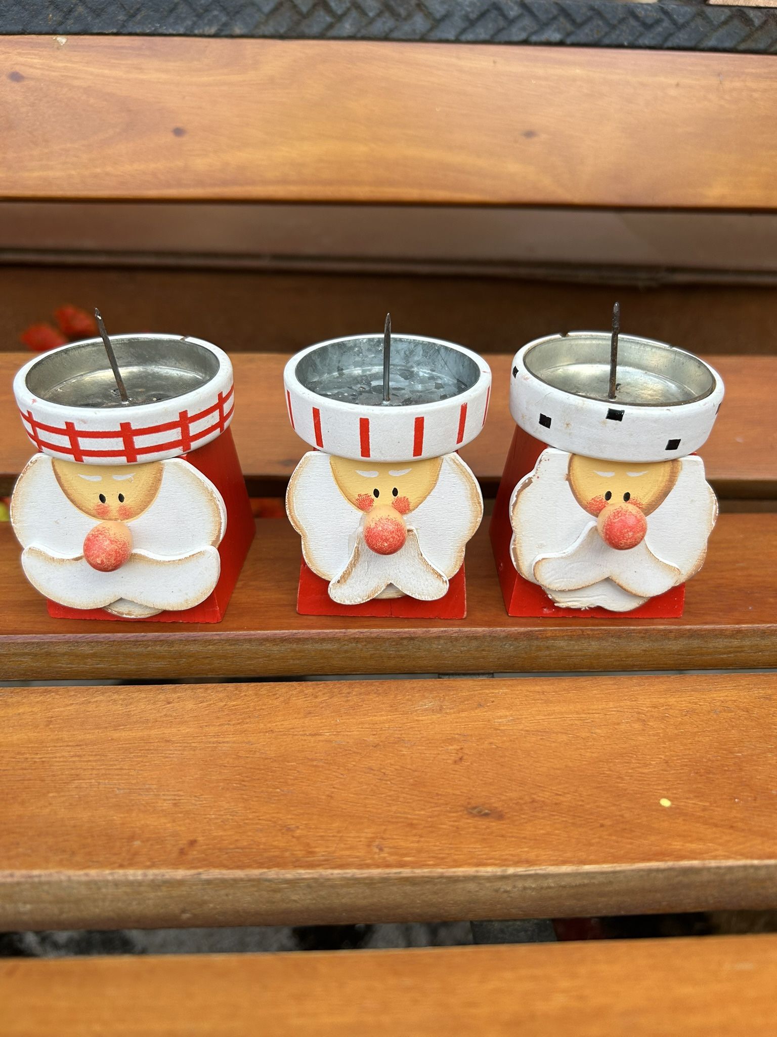 Christmas Tea light Candle Holders “ Santa Claus” 🎅