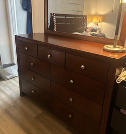 Dresser and mirror