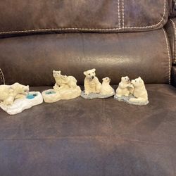 Holiday Polar Bears Figurines 