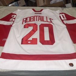 Luc Robitaille Auto Jsa Stanley Cup 2002 Jersey Detroit Red Wings Men Xl Ccm