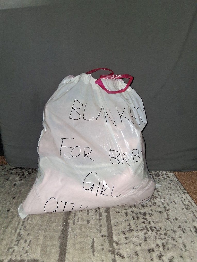 Bag Full Of Baby Girl Blankets