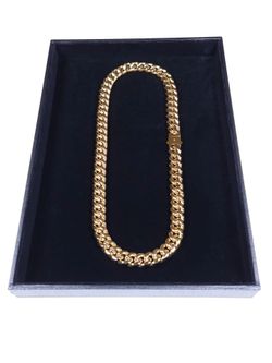Gold Chain Cuban Link - 16mm 24" / 26" *High-Grade Piece* 14k Stamp Clip Style Clasp (Big Chain)