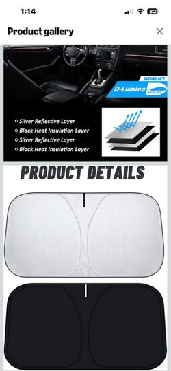 Black Car Sun Shade