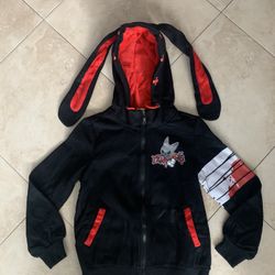 Yandere Bunny Ears Zipper Hoodie Jacket  