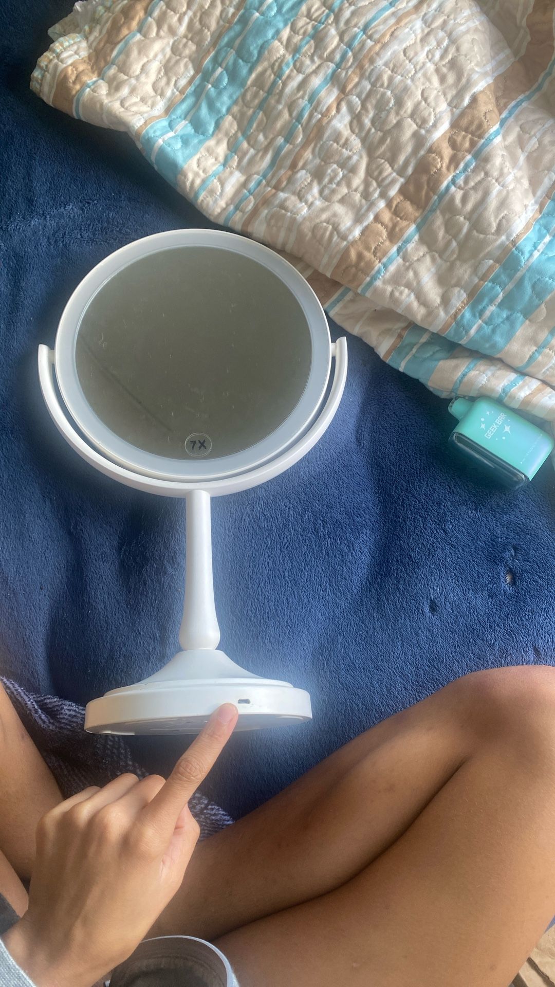 mirror w led