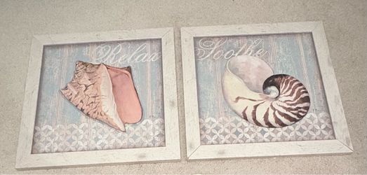 Two Beach Shells Picture Frames