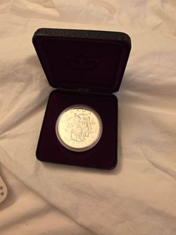 1994 Canada Silver Dollar Commemorative Coin Dog Sled Silver