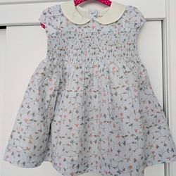 HOPE & HENRY Floral Organic Cotton Peter Pan Collar Dress - 12-18 months - NWOT