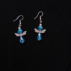 Angel blue earings