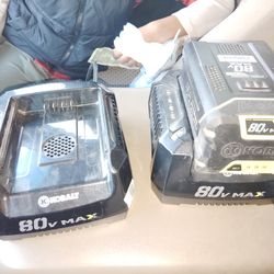 Kobalt 80 Watt Battery Plus Two Chargers