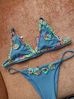 Crochet beaded bikini set