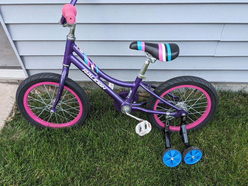 16 Inch Wheels Girls Bicycle With Training Wheels 