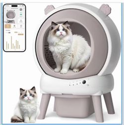 Brand new Self Cleaning Litter Box for Multiple Cats, Automatic Litter Box with APP Real-Time Monitor, Dual Safety Protection, Odor-Free Waste Disposa
