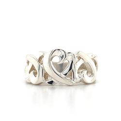 Tiffany & Co Paloma Picasso 925 Silver Loving Heart Ring Size 6