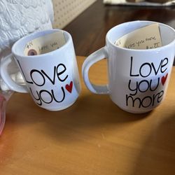 Mugs Love You/ Love You More Valentines Day