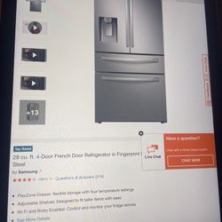 Samsung -28 Cu.Ft.4 Door French Door Refrigerator (Brand New )
