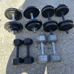 Dumbbells 182lbs Total Weight