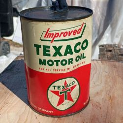 Improve texaco motor oil can 1 quart