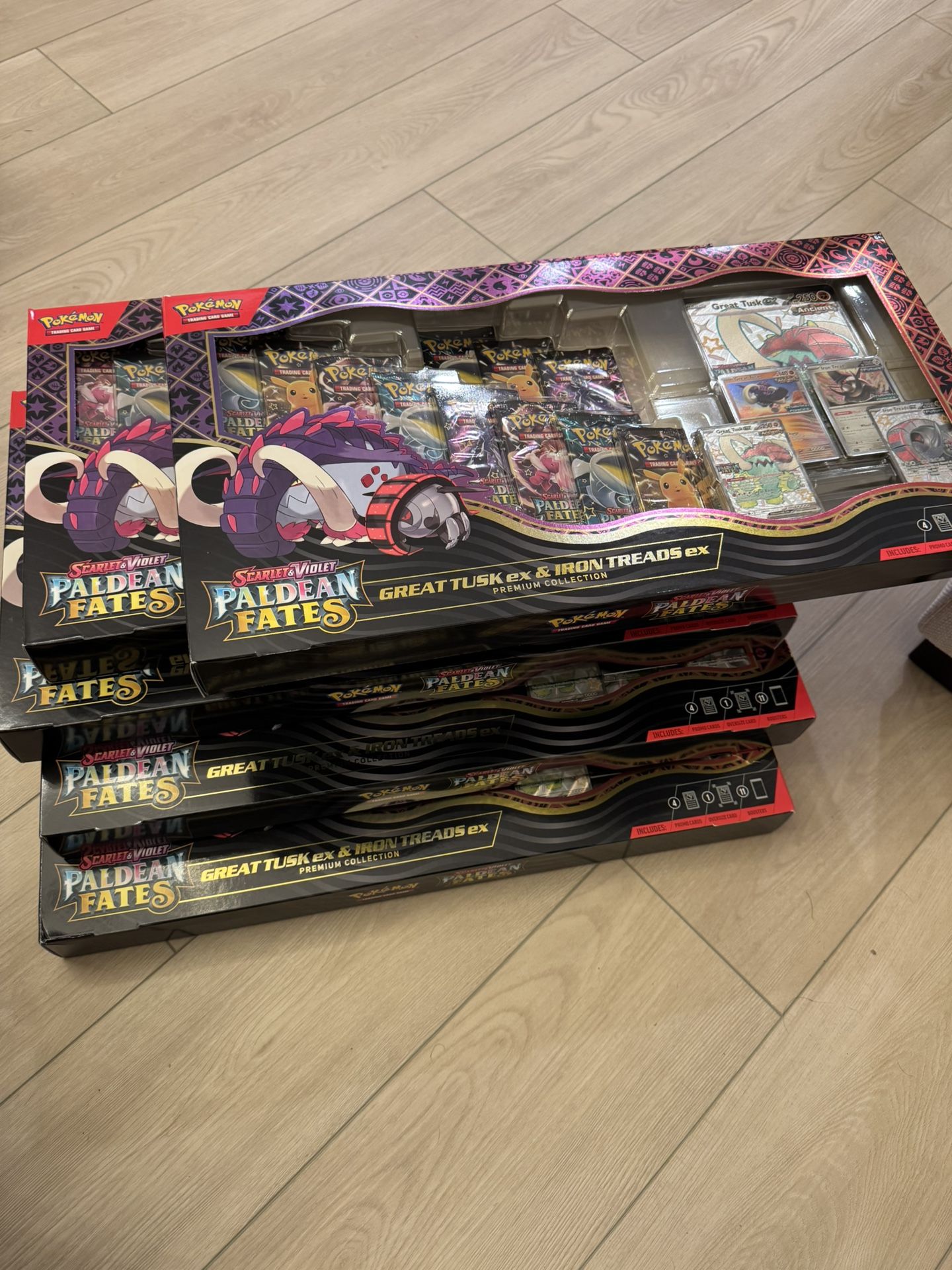 Pokemon Trading Card Games 25 Great Tusk Iron Threads Ex Premium Collection