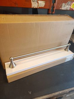 24" brush nickel towel bar
