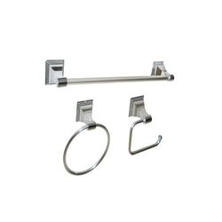 Arista 'Leonard' 3-Piece Bathroom Hardware Set in Chrome
