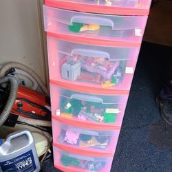 Plastic Dresser Full Of Legos