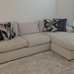 Beige Sectional Couch 110" x 70"