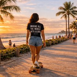 Hawaii graphic black tshirt