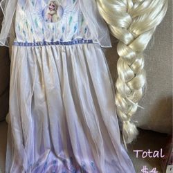 Frozen Wig &  Gown 🎃 $4
