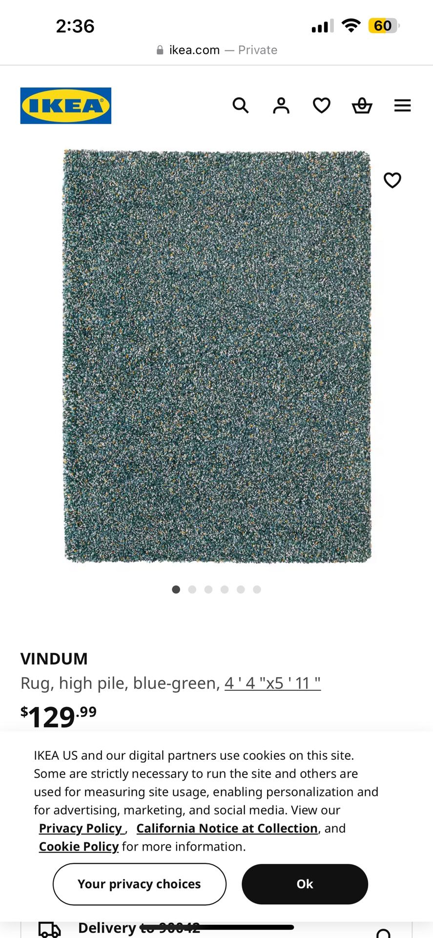 IKEA Vindum Rug for Sale in Los Angeles, CA - OfferUp
