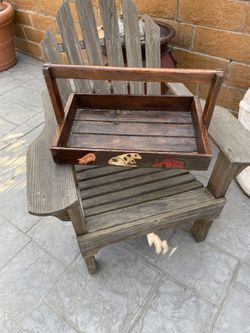 Vintage Hand Made Wooden Farmhouse Basket