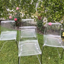 Clear Ikea Chairs! Set Of 4