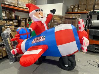 New 8.46FT Airplane Christmas Inflatable Outdoor