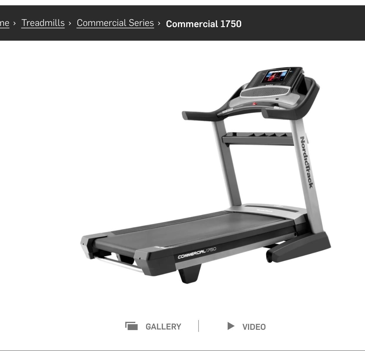 NordicTrack Treadmill - Commercial 1750 (Like New)